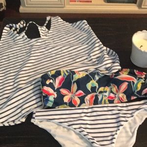 👙Splendid bandeau Swim suit with cover up